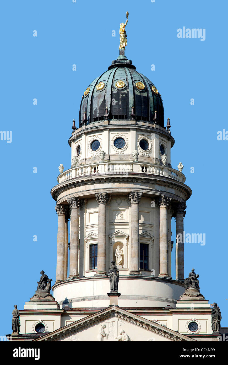 Französischer Dom am Gendarmenmarkt in Berlin. Stockfoto