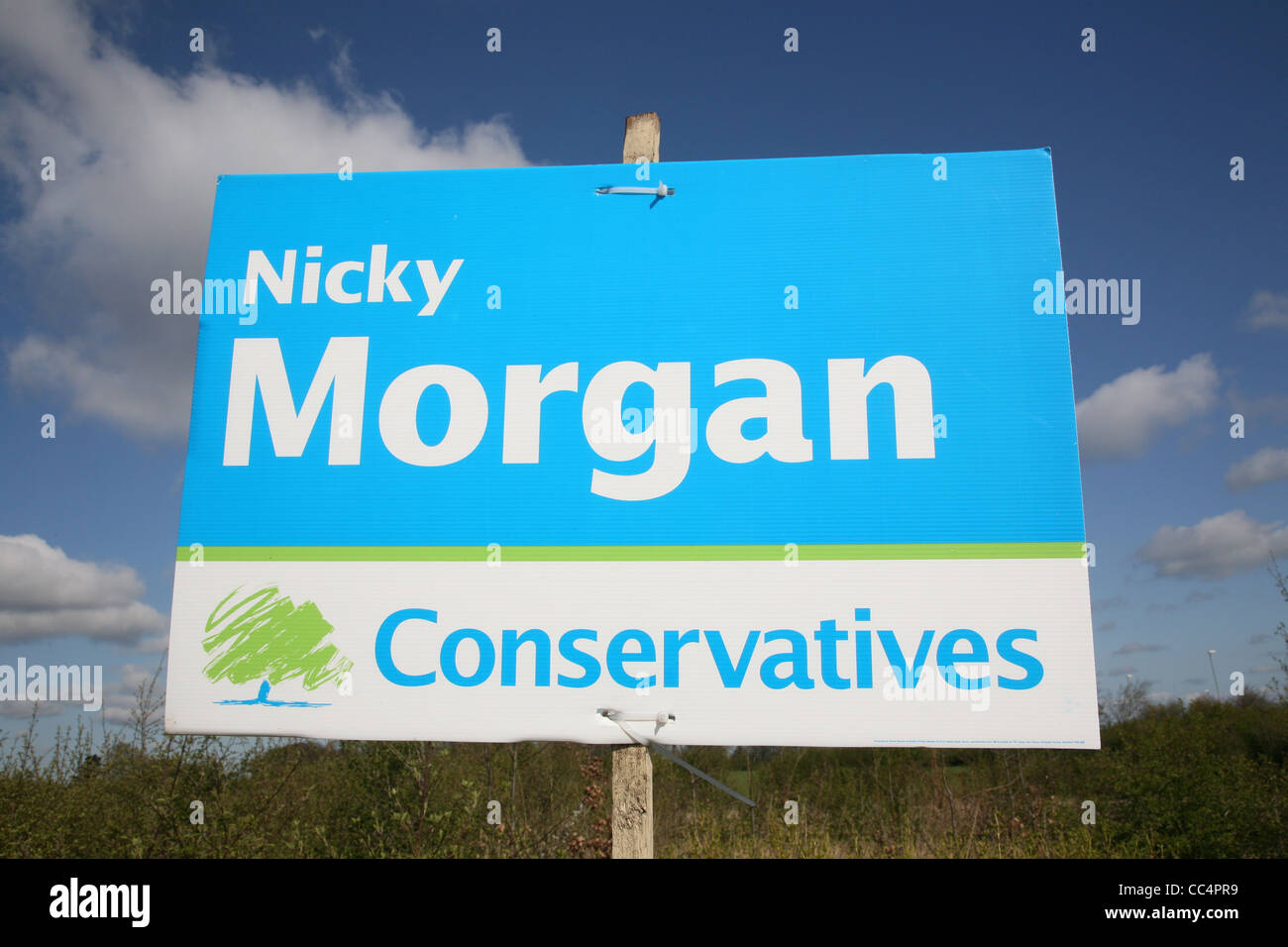 Nicky Morgan Parlamentswahl 2010 in loughborough Stockfoto