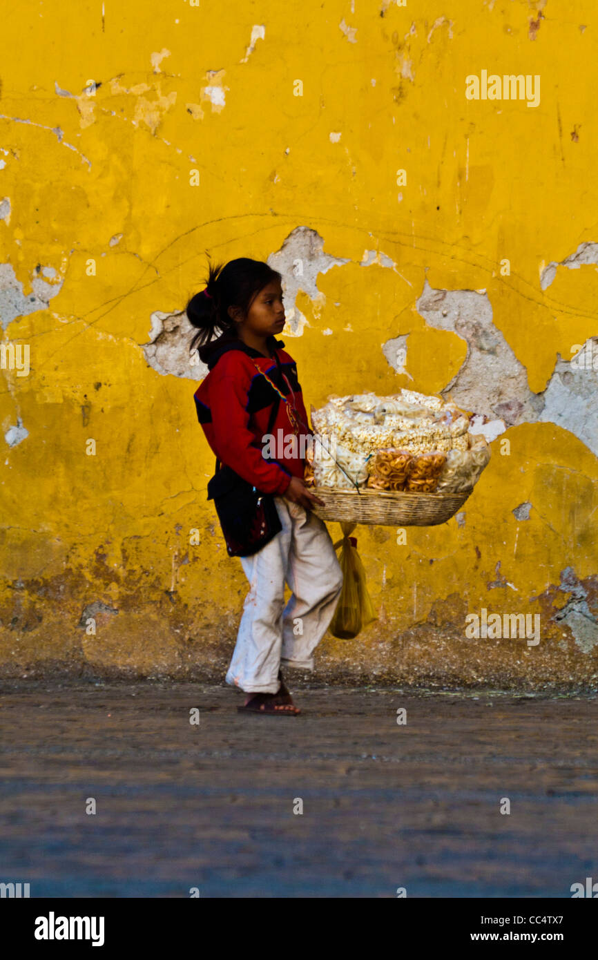 Mexiko-Straße Verkäufer San Cristobal Tourismus Stockfoto