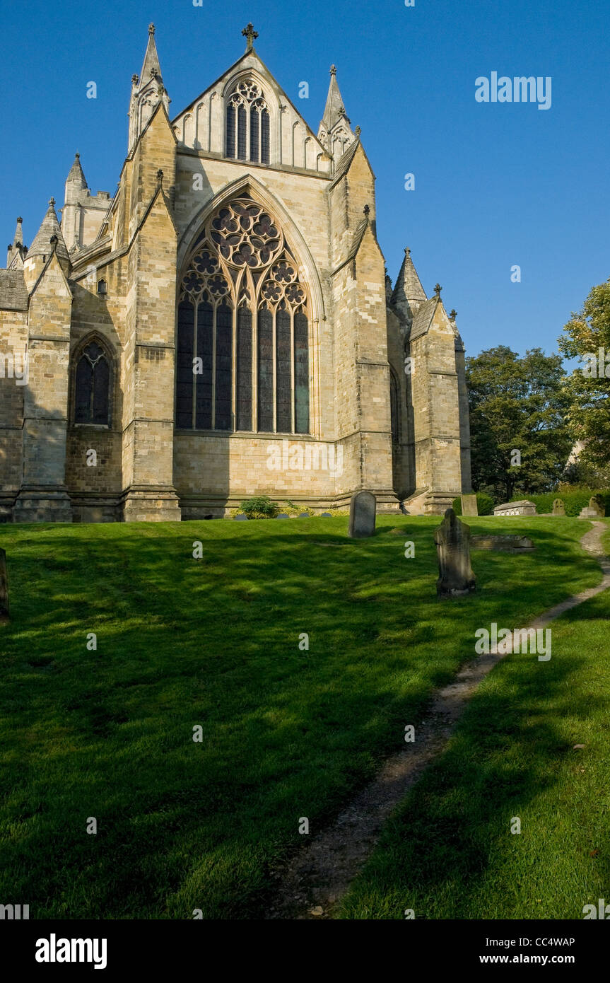 Der östlichen Fassade der Kathedrale von Ripon North Yorkshire England UK GB Großbritannien Stockfoto