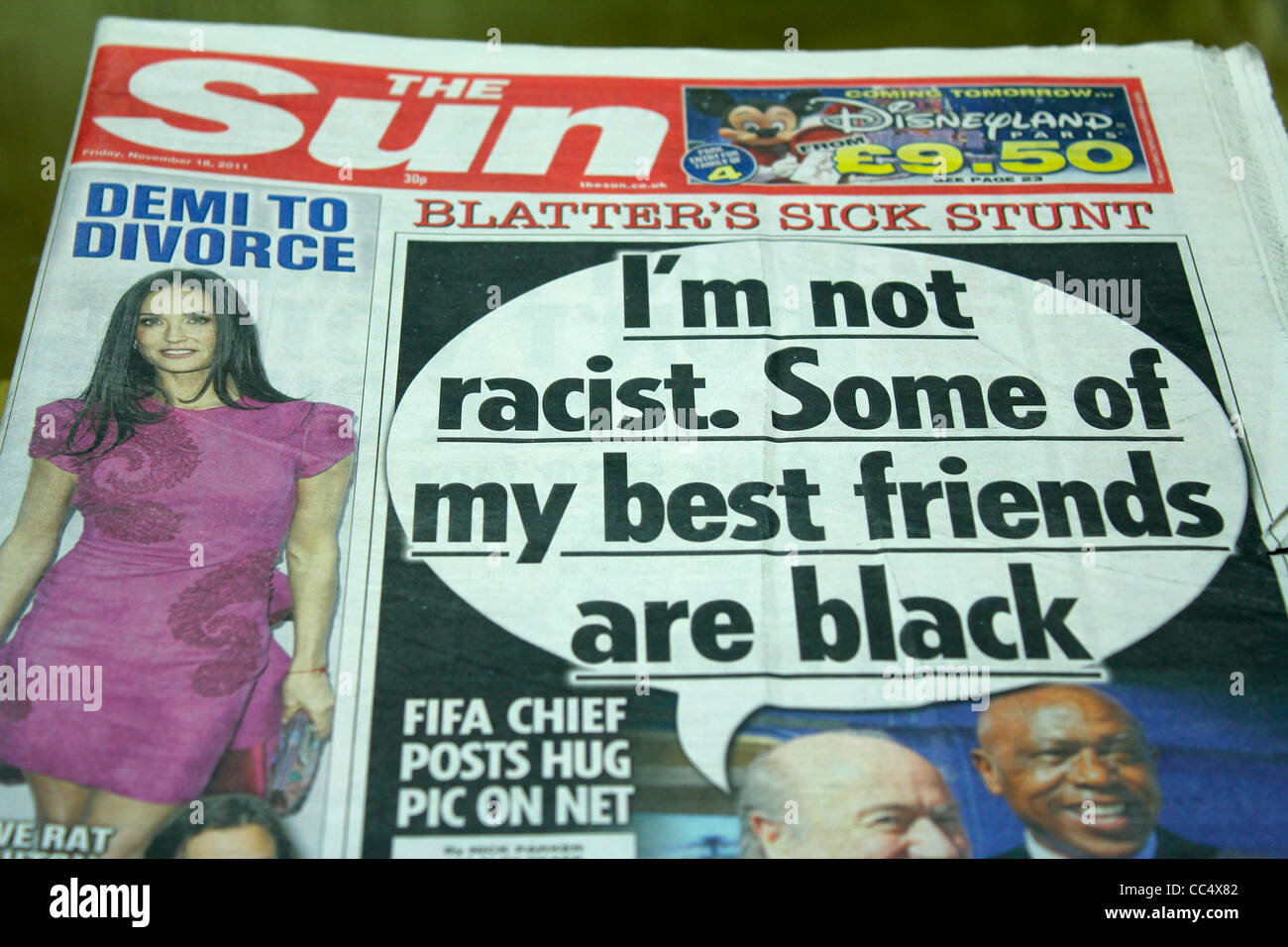 Britische Zeitung Stockfoto