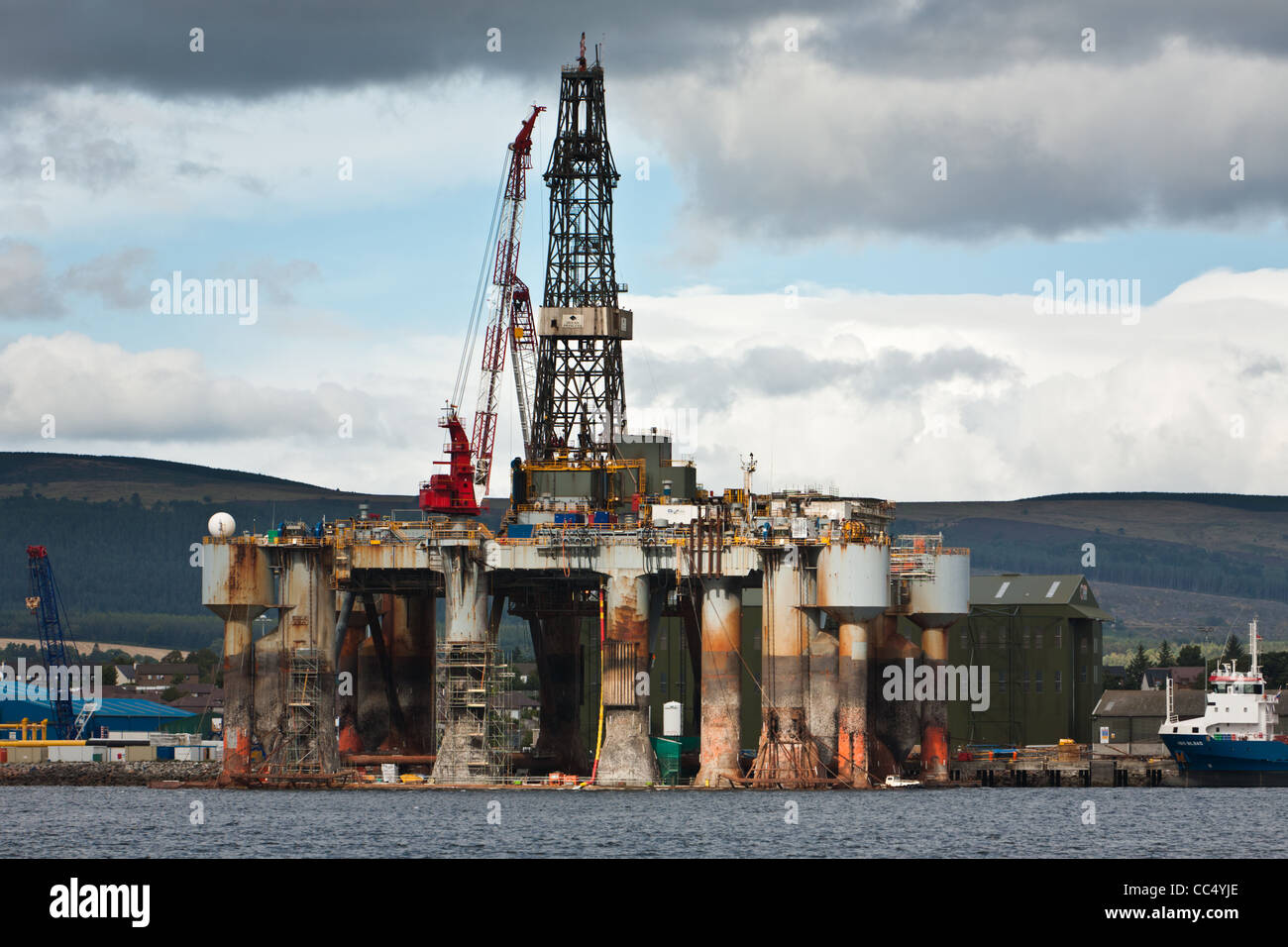 Bohrinseln auf dem Cromarty Firth, Ross & Cromarty, Schottland Stockfoto