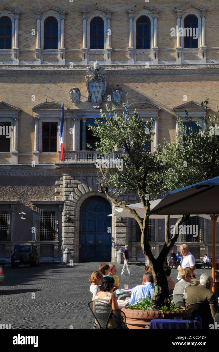 Italien, Latium, Rom, Palazzo Farnese, der französischen Botschaft, Piazza Farnese, Menschen, Stockfoto
