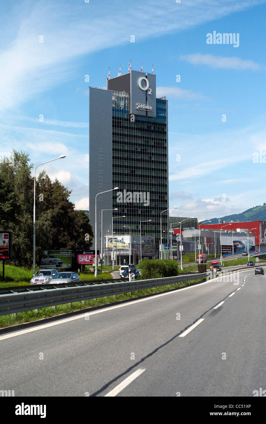 02 Handy-Sitz in der Slowakei in Banska Bystrica Stockfoto