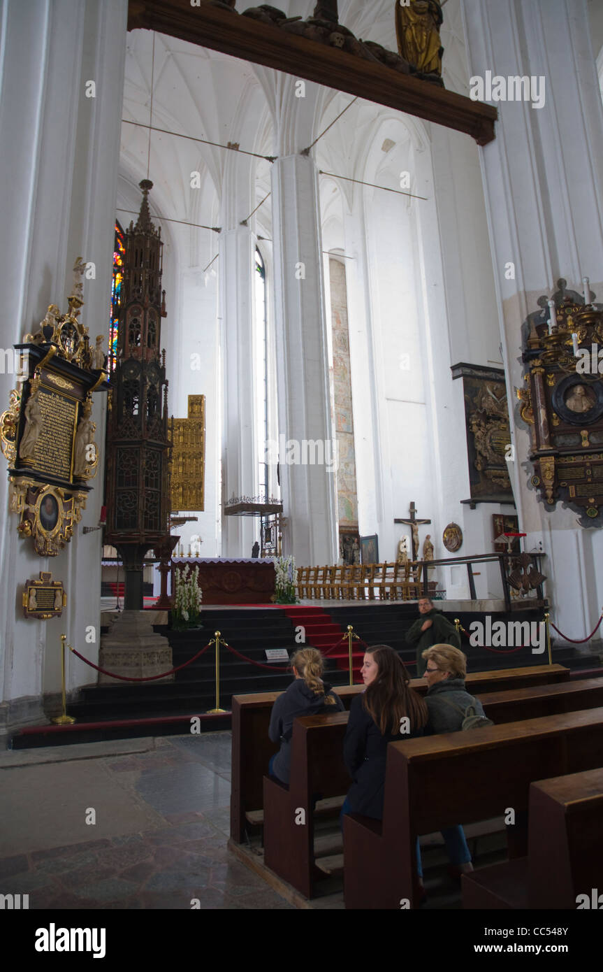 Bazylika Mariacka Dom die größte aus rotem Backstein-Kirche in Europa Danzig Pomeriania Polen-Nordeuropa Stockfoto