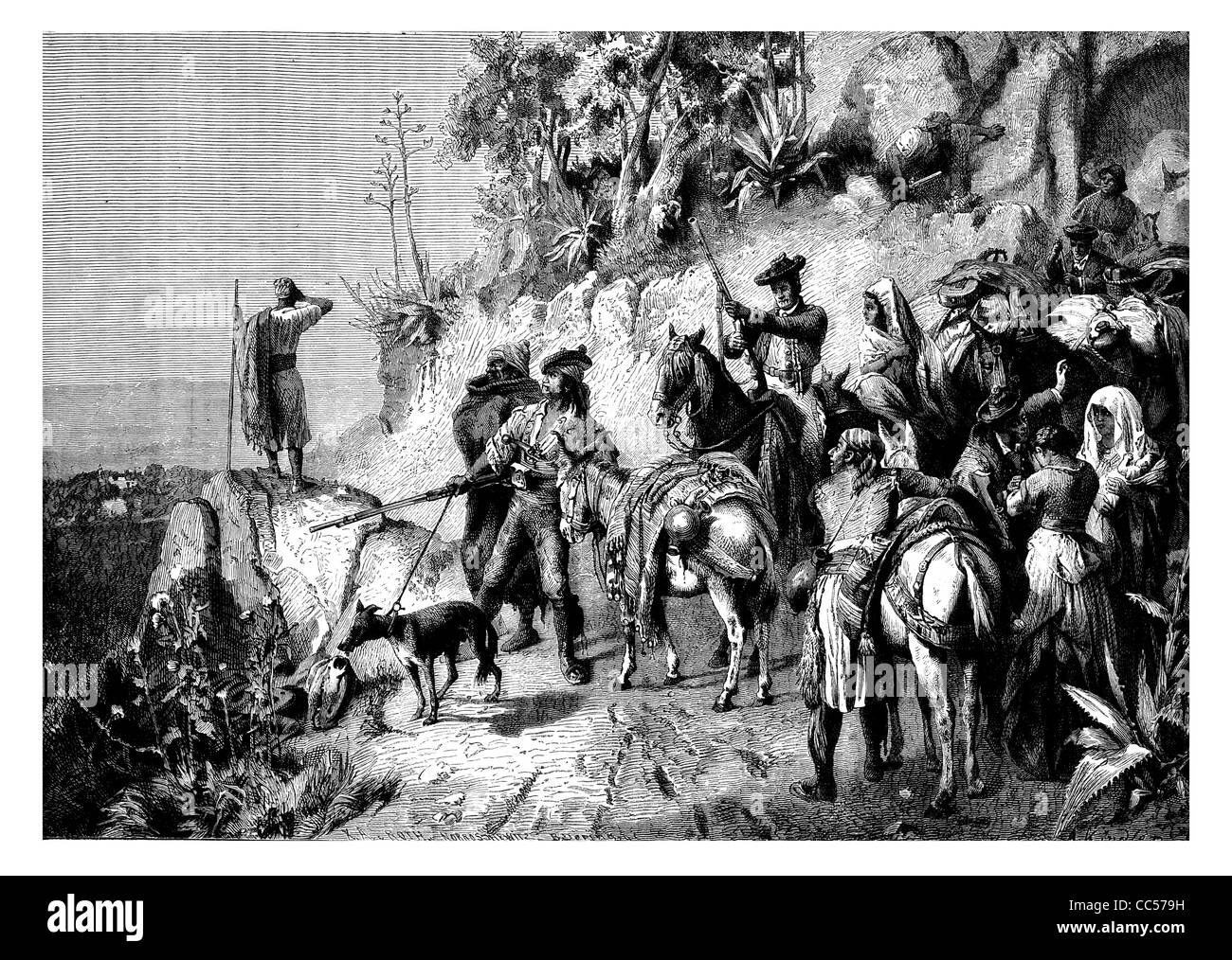 1886 spanische Schmuggler Stockfoto