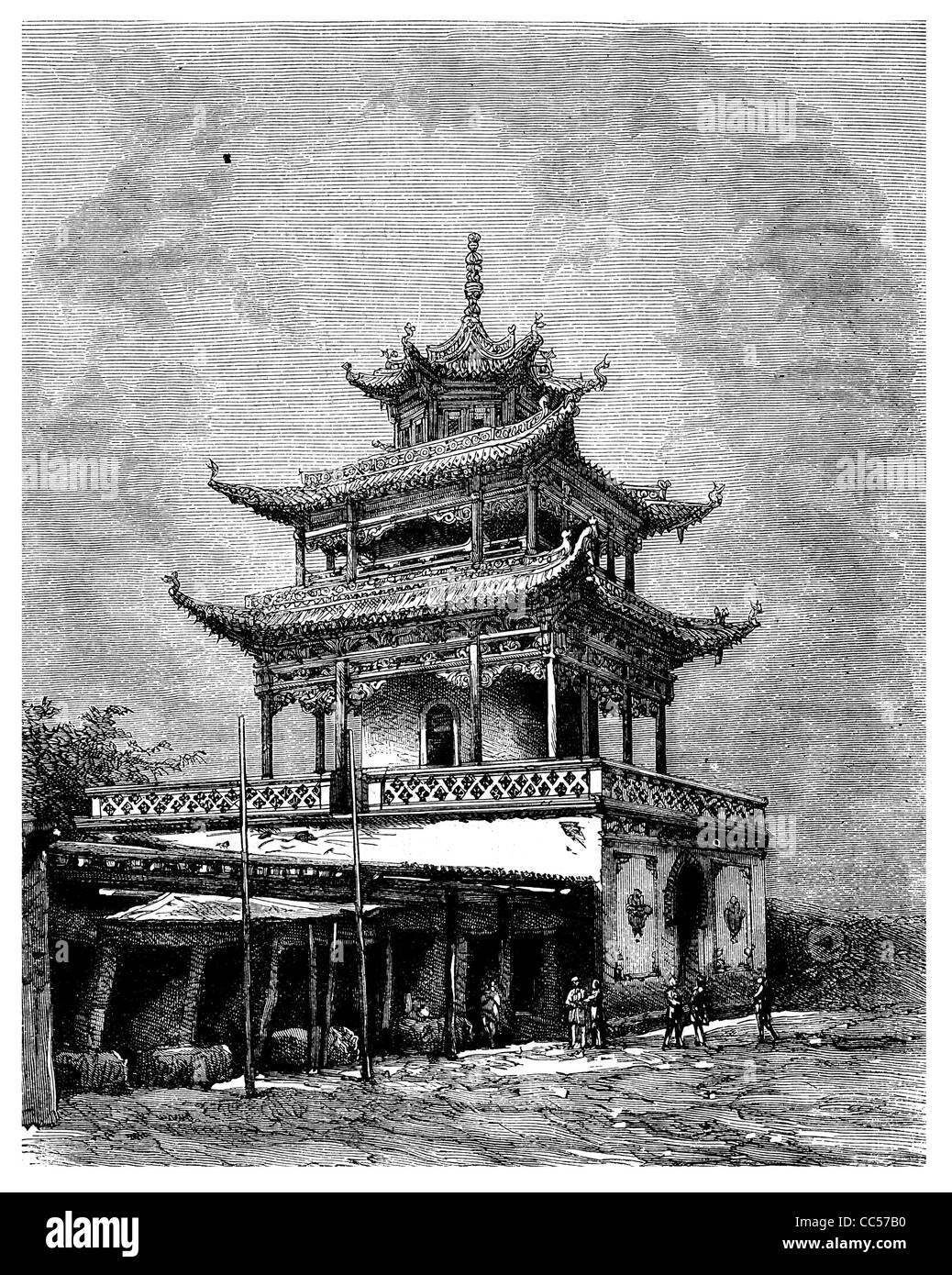 1886 buddhistischen Tempel in Birma Stockfoto