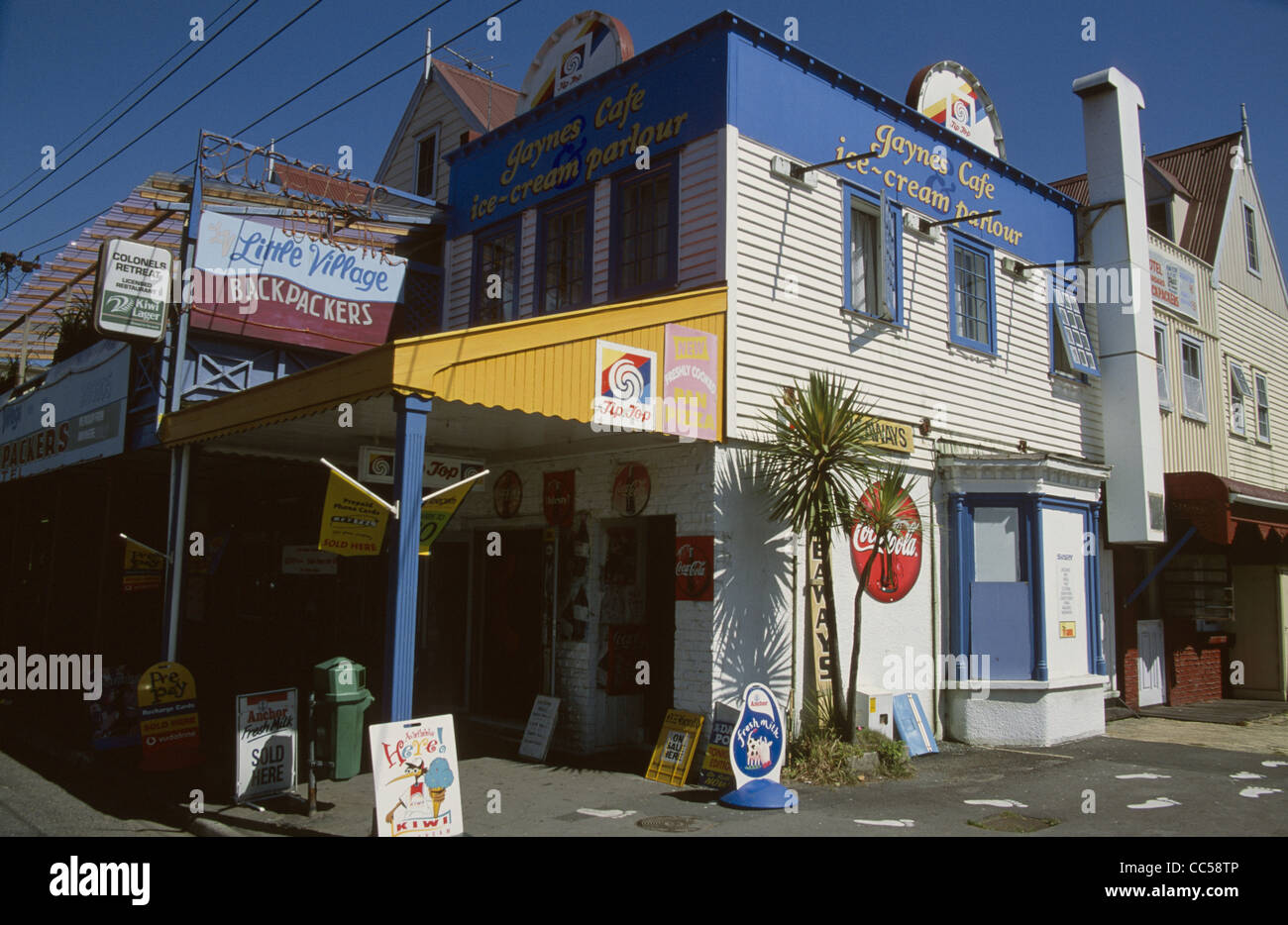 New Zealand Rotorua Whakarewarewa Maori Village Backpackers Hotel außerhalb von Dorf Stockfoto