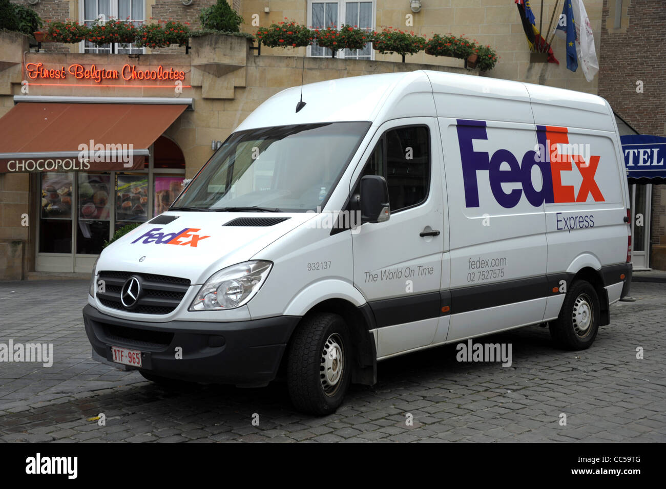 FedEx Lieferwagen Stockfoto