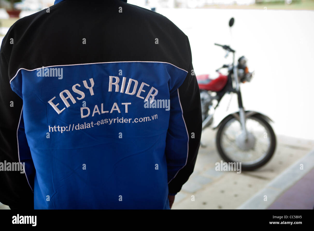 Easy Rider Motorrad Travel Guide Dalat Stockfoto
