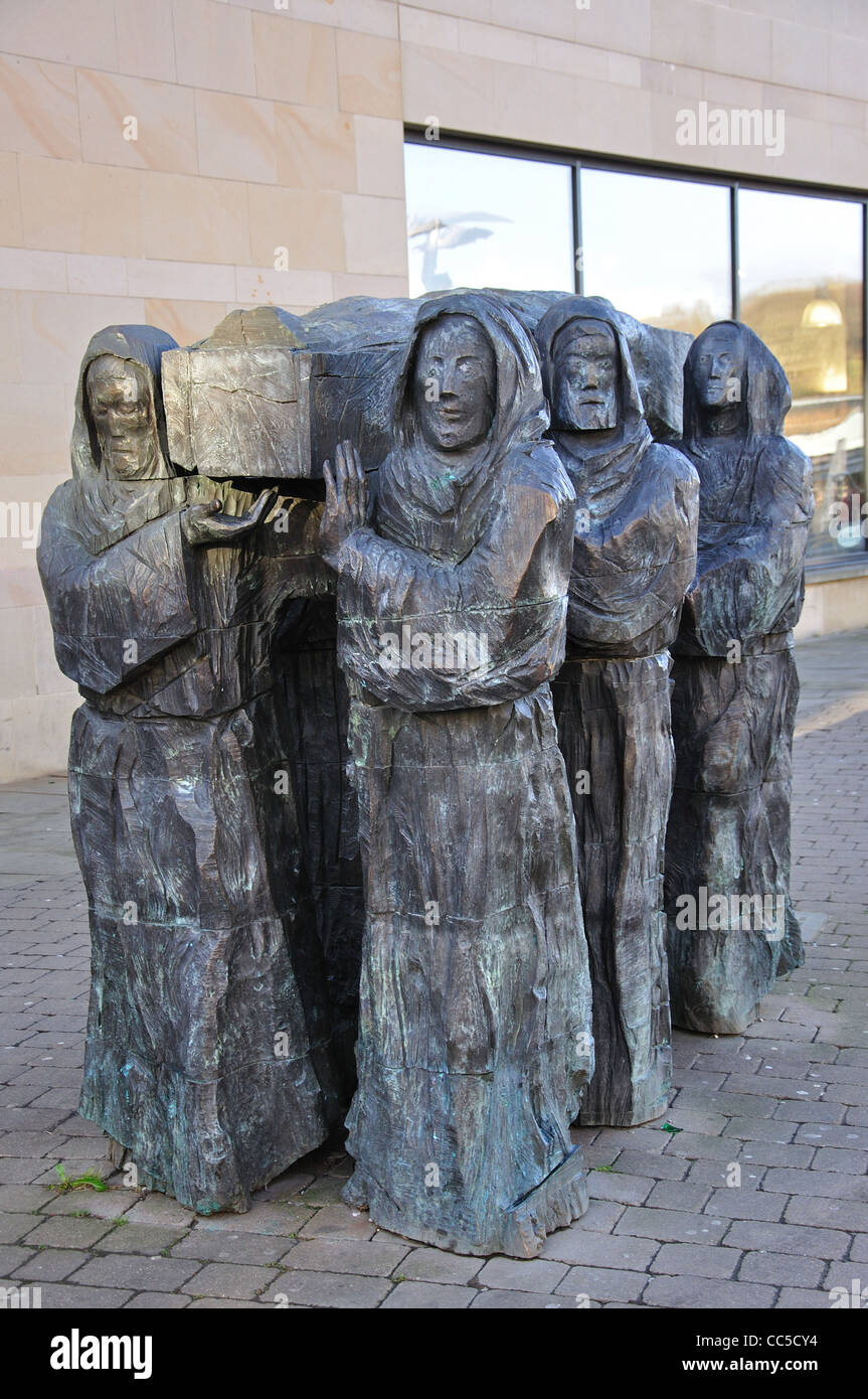 Die Reise-Skulptur im Millennium Place, Durham, County Durham, England, Großbritannien Stockfoto