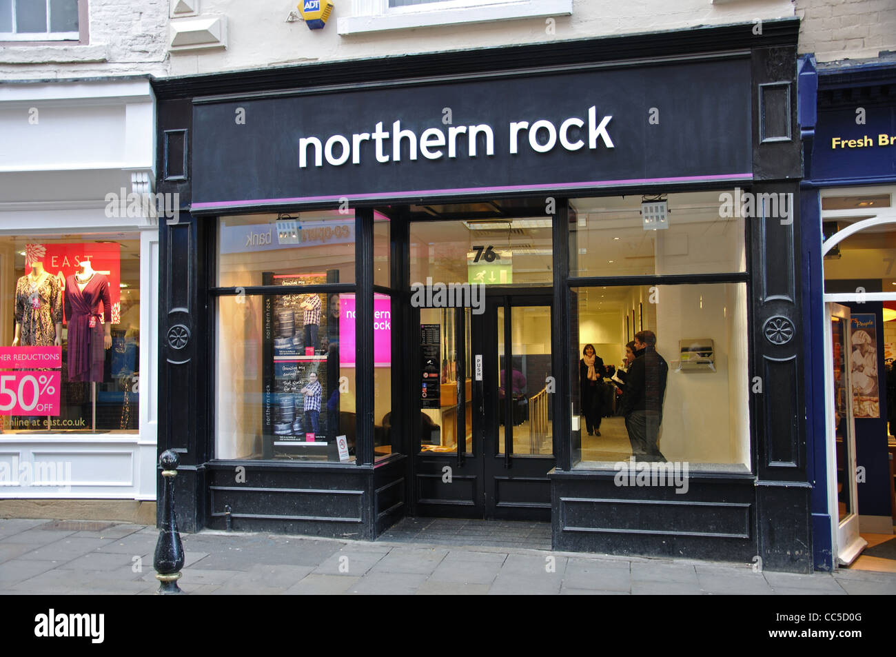 Northern Rock PLC, Sattler Street, Durham, County Durham, England, Vereinigtes Königreich Stockfoto