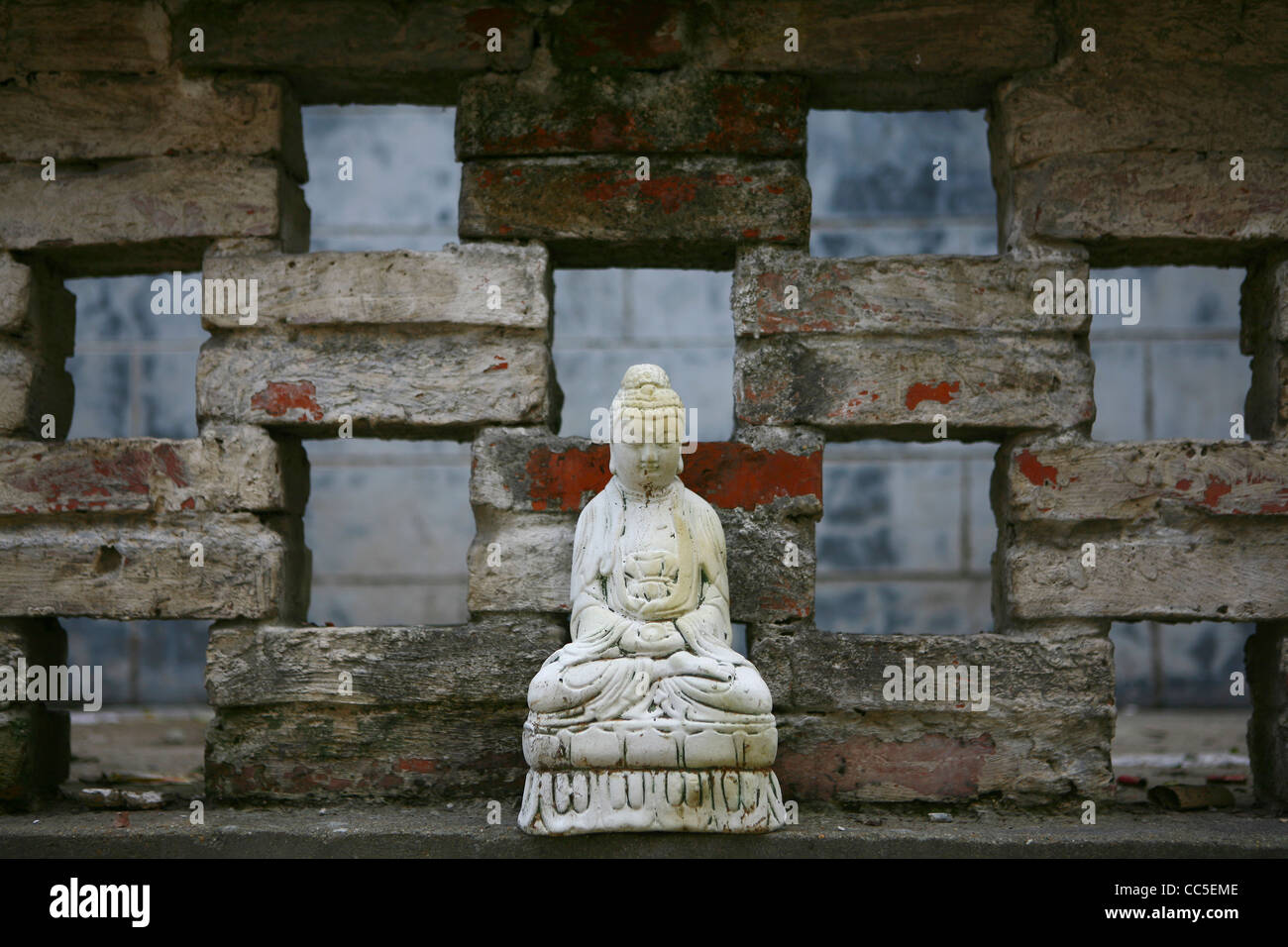 Shakyamuni-Statue, Caiguo Ancient City, Shangcai, Henan, China Stockfoto