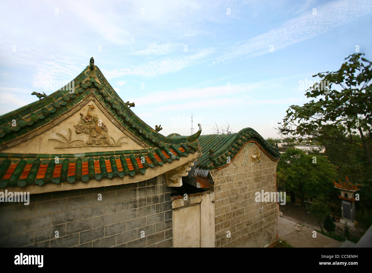 Traditionelle Architektur, Caiguo Ancient City, Shangcai, Henan, China Stockfoto