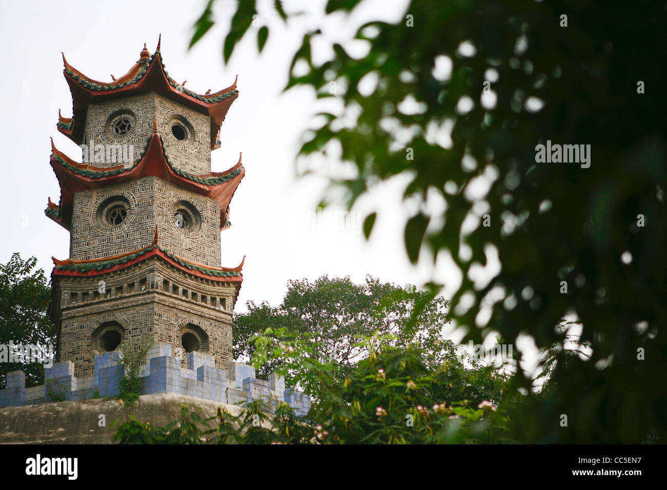 Kuixing Tower, Caiguo Ancient City, Shangcai, Henan, China Stockfoto