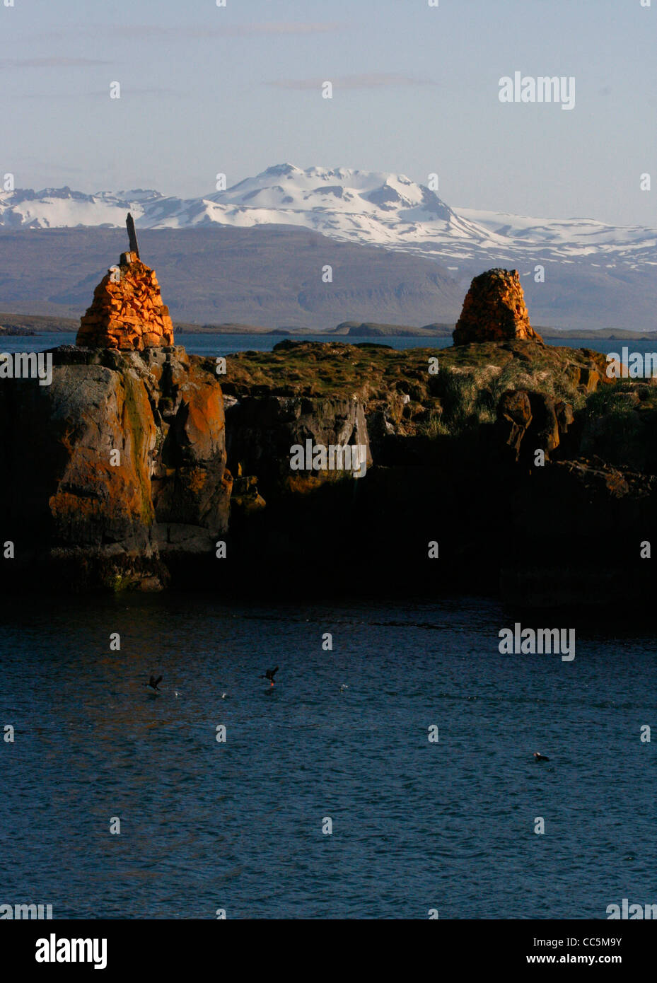 Felsen, Breidafjördur. West-Island. Stockfoto