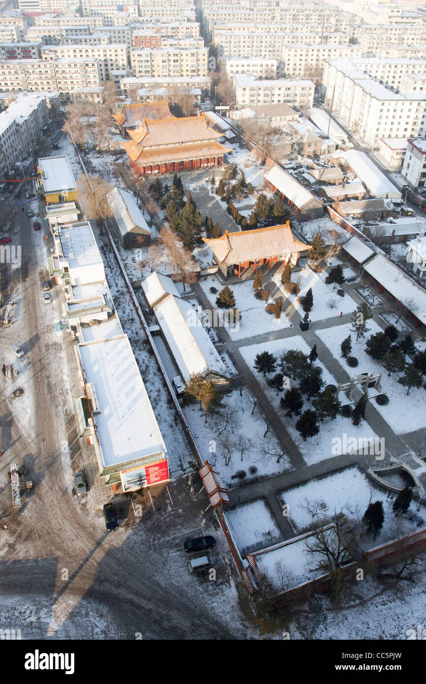 Birdseye-Ansicht des Konfuzius-Tempel, Jilin, Jilin, China Stockfoto