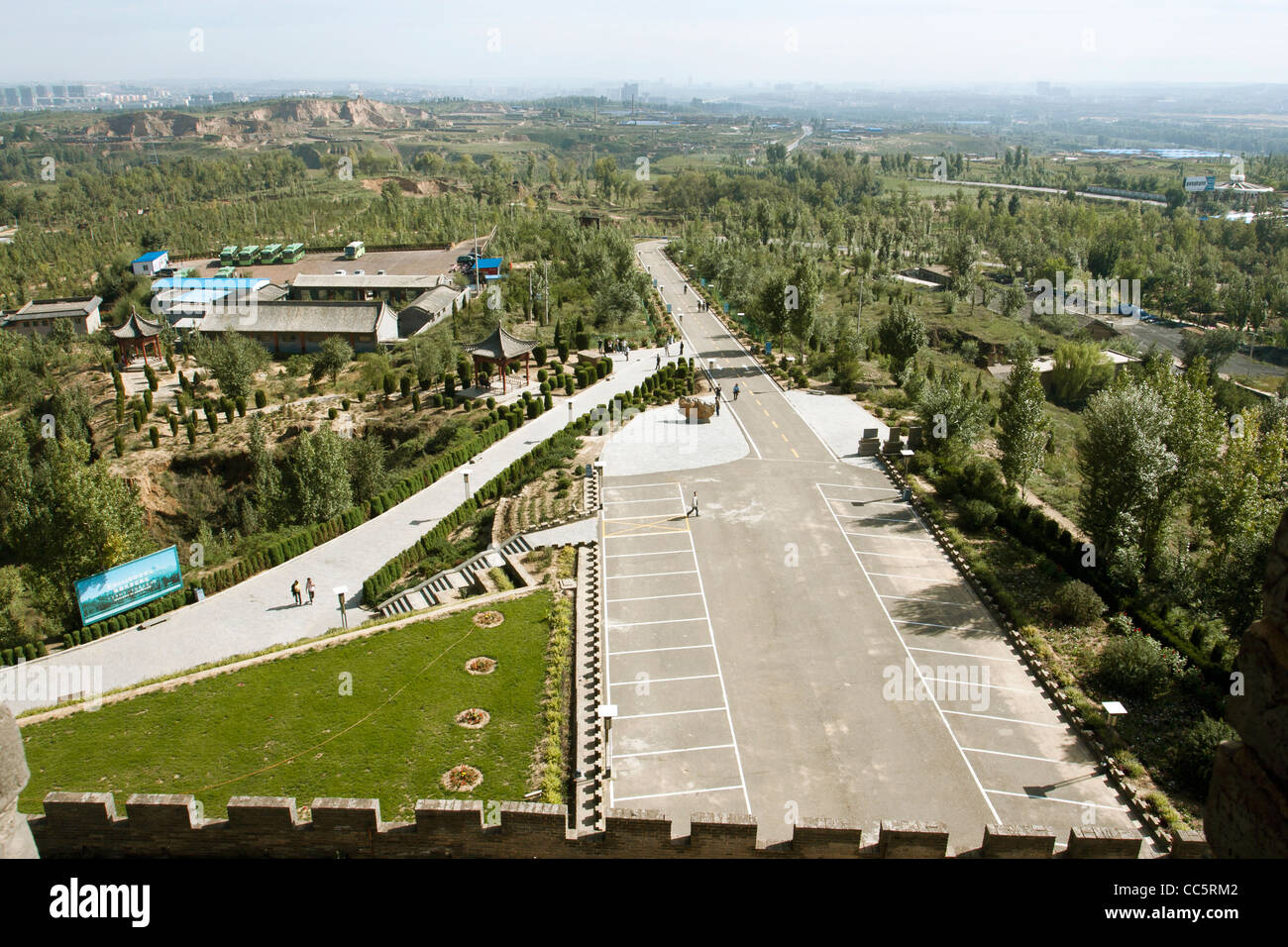 Birdseye Yulin, Zhenbei Festung, Yulin, Shaanxi, China Stockfoto