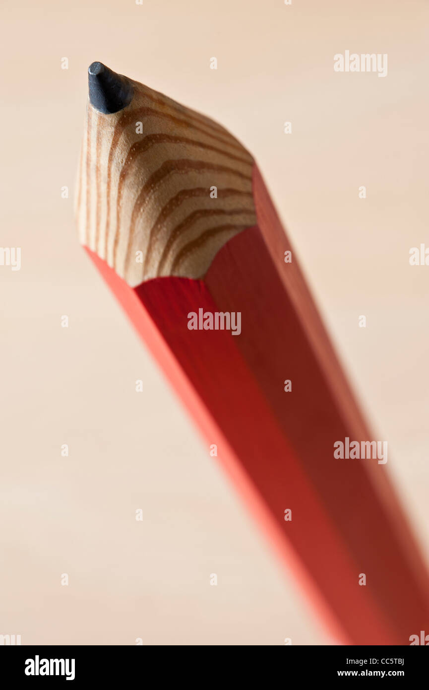 Roter Stift schließen oben mit selektiven Fokus Stockfoto
