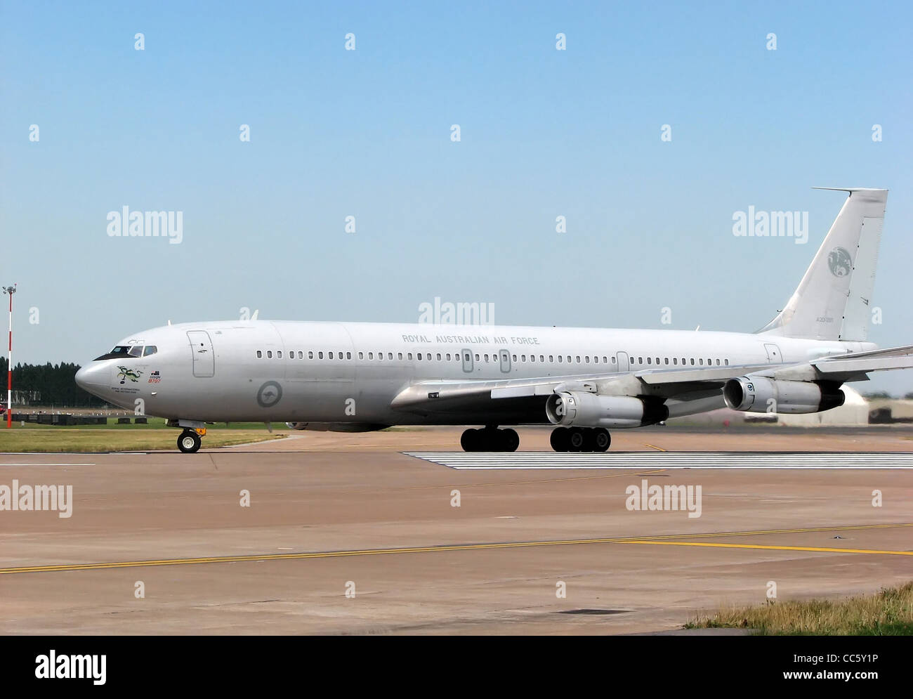 Royal Australian Air Force Boeing 707 - 368C (Code A20-261) am Royal International Air Tattoo, RAF Fairford, Gloucestershire, Stockfoto