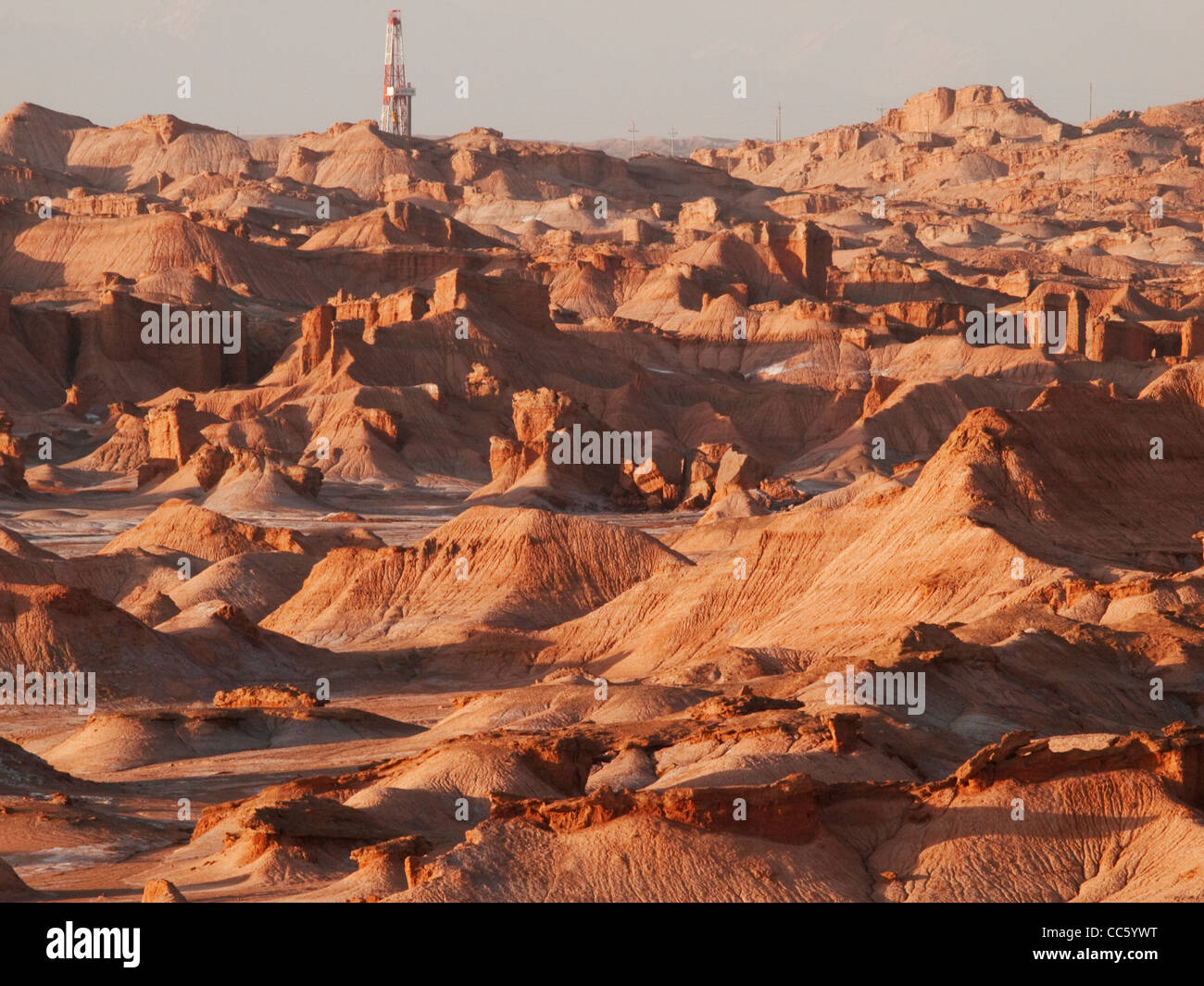 Urho Geisterschloss, Karamay, Xinjiang, China Stockfoto