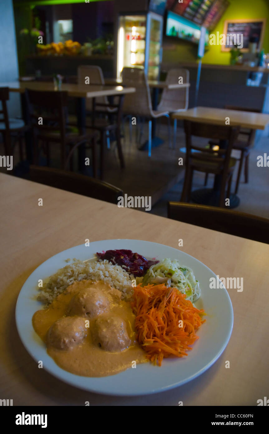 Vegetarische Kofta Mahlzeit Sopot Pommern Polen-Nordeuropa Stockfoto