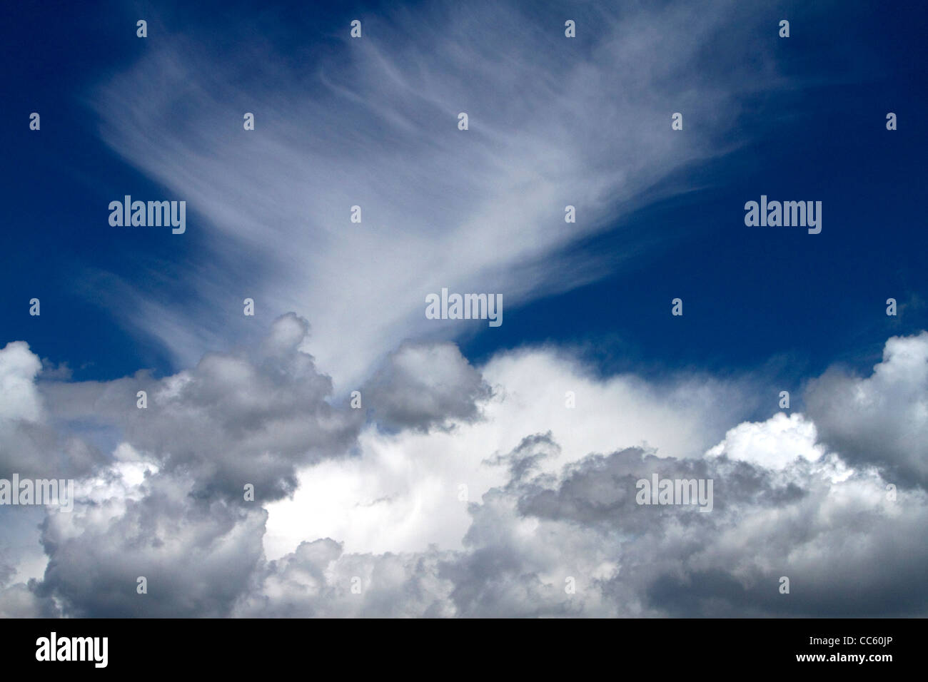 Wolken und blauer Himmel. Stockfoto