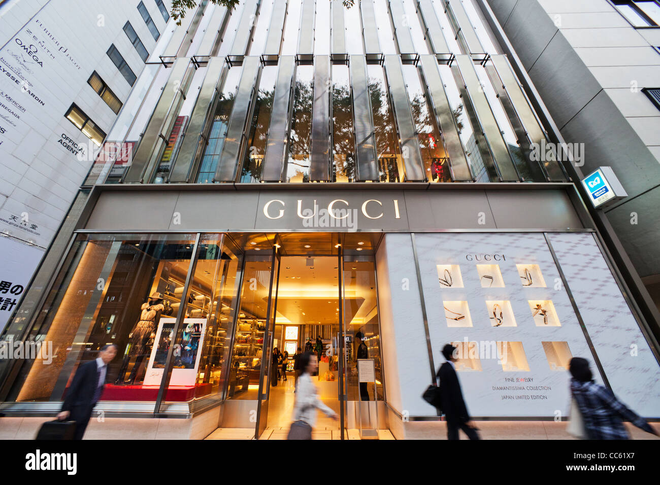 Gucci Store, Architekt James Carpenter, Ginza, Tokio, Japan Stockfoto