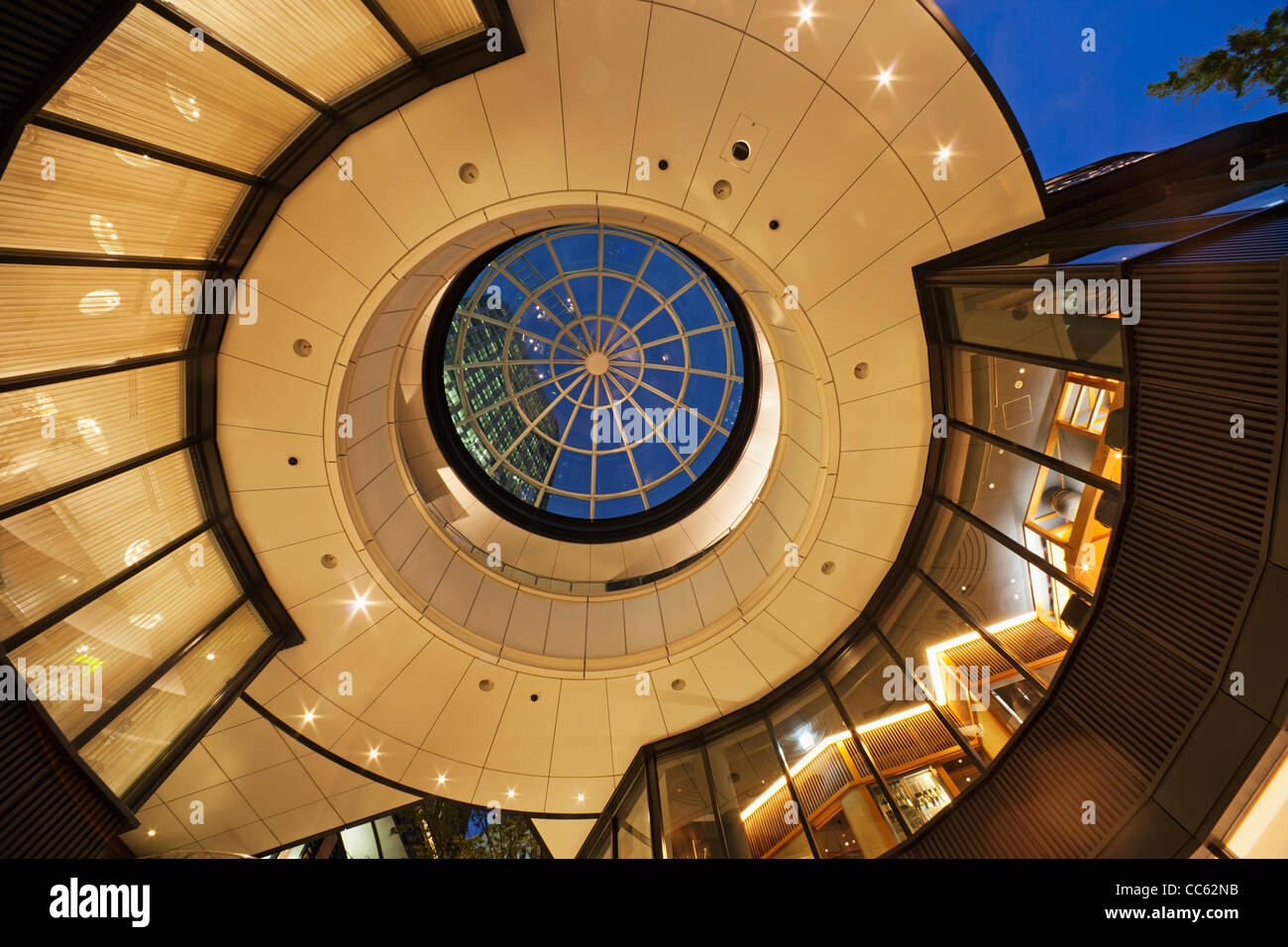 Japan, Tokio, Marunouchi, Marunouchi Nakadori Street, Brick Square Shopping Komplex, Runde Decke Detail Stockfoto