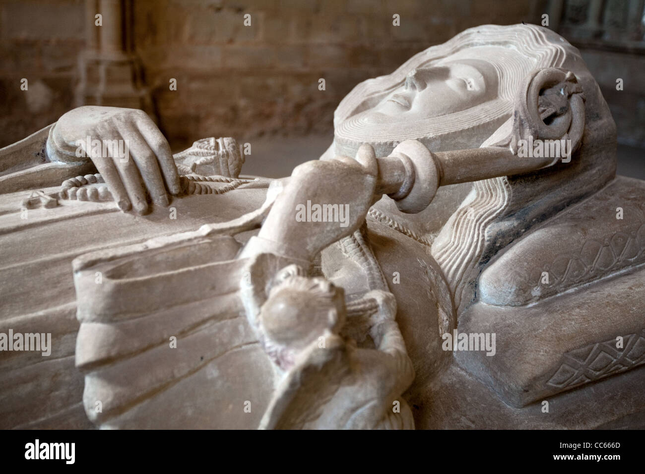 Beata Urraca Sarkophag, alias Doña Urraca López de Haro, Kloster Santa Maria de San Salvador, Canas, Spanien Stockfoto