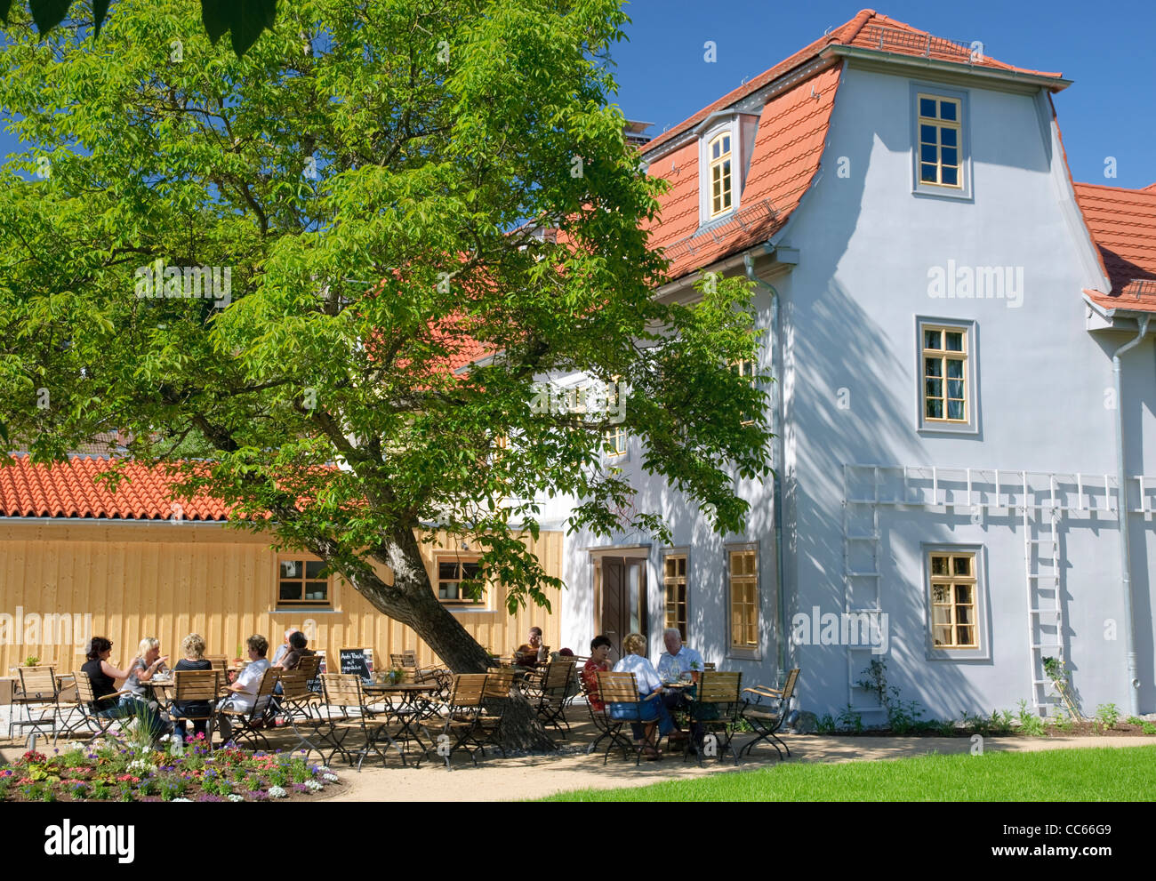 Schillerhaus, die Residenz der Charlotte von Lengefeld und treffen zu platzieren, von Goethe und Schiller, Rudolstadt, Deutschland Stockfoto