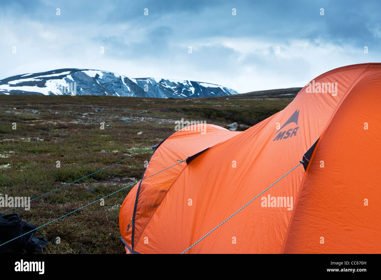Norwegischen Berge, Mount, Zelt Stockfoto