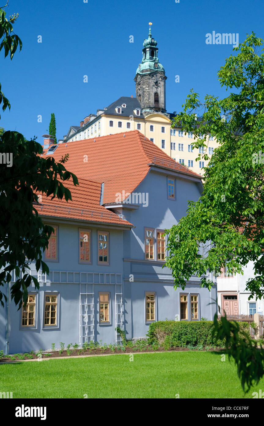 Schillerhaus, die Residenz der Charlotte von Lengefeld und treffen zu platzieren, von Goethe und Schiller, Rudolstadt, Deutschland Stockfoto