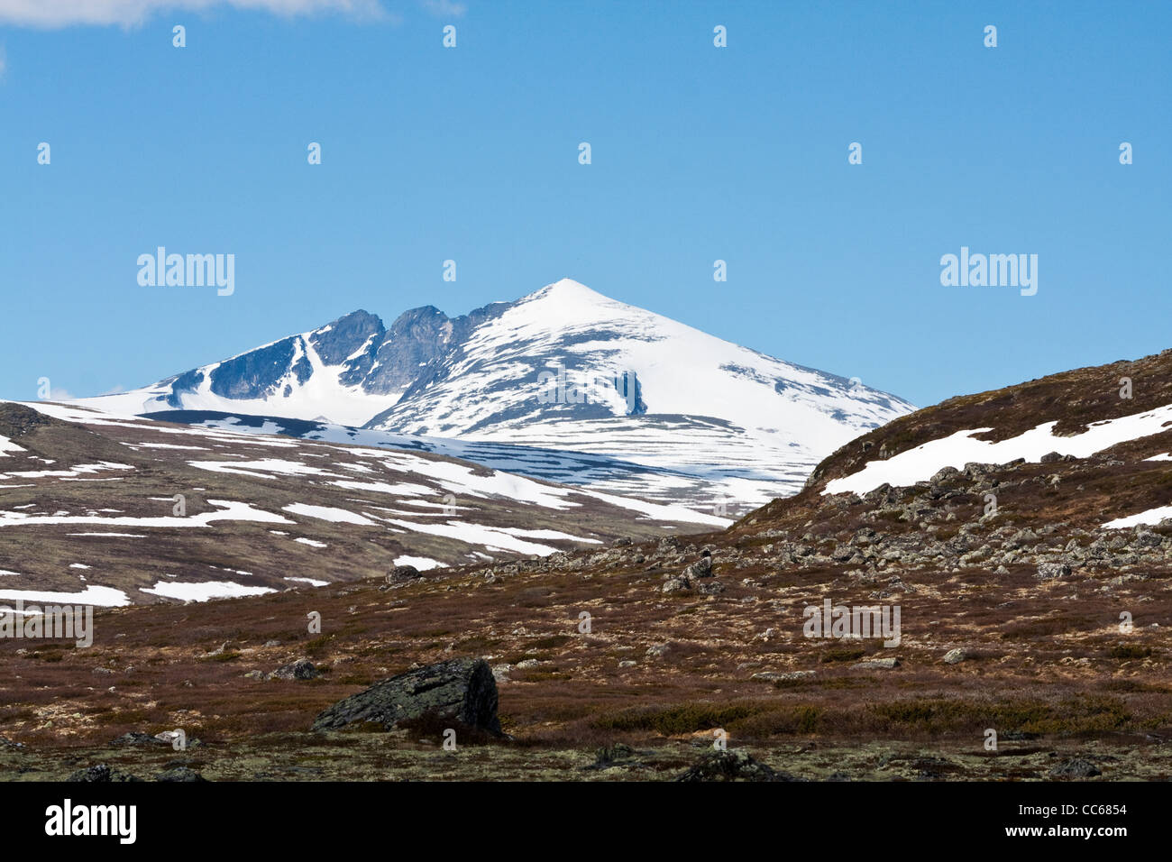 Norwegischen Bergen, Snøhetta massiv, montieren Stockfoto
