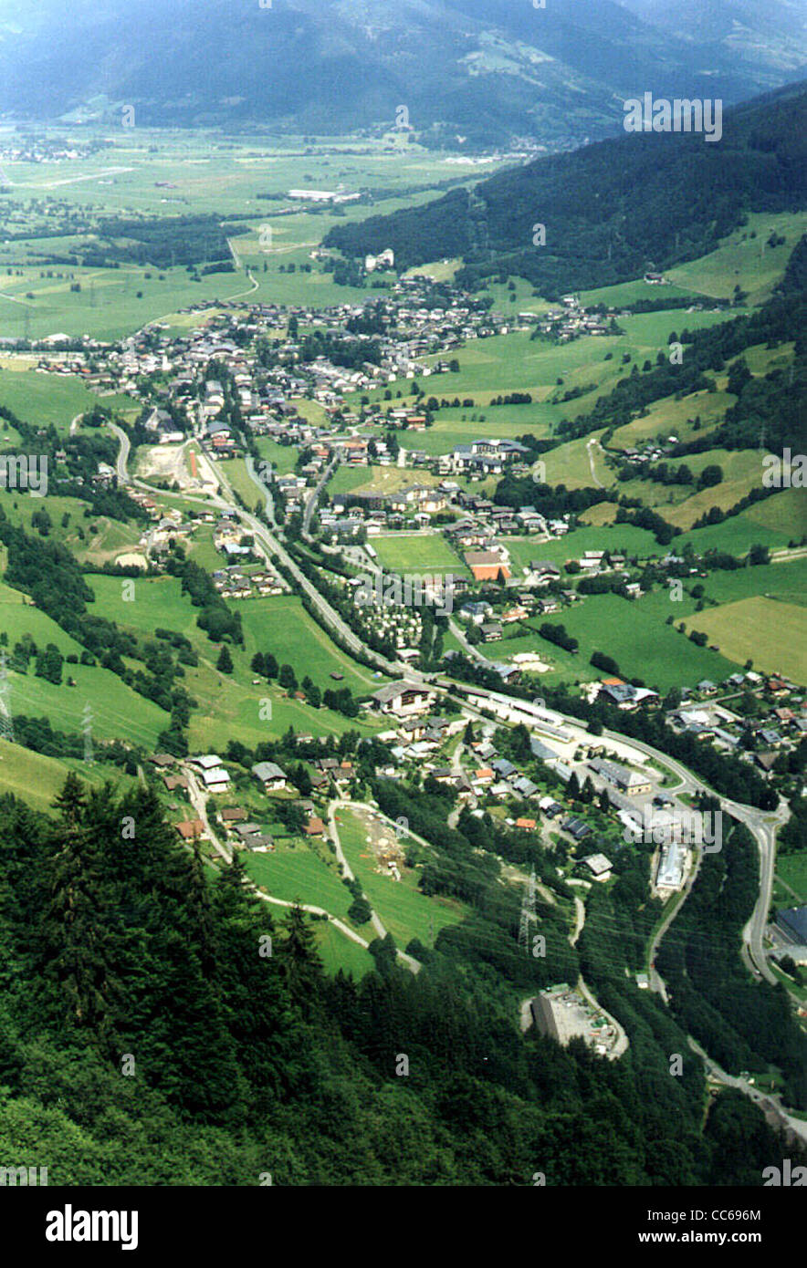 He Stadt Kaprun, Österreich. Stockfoto