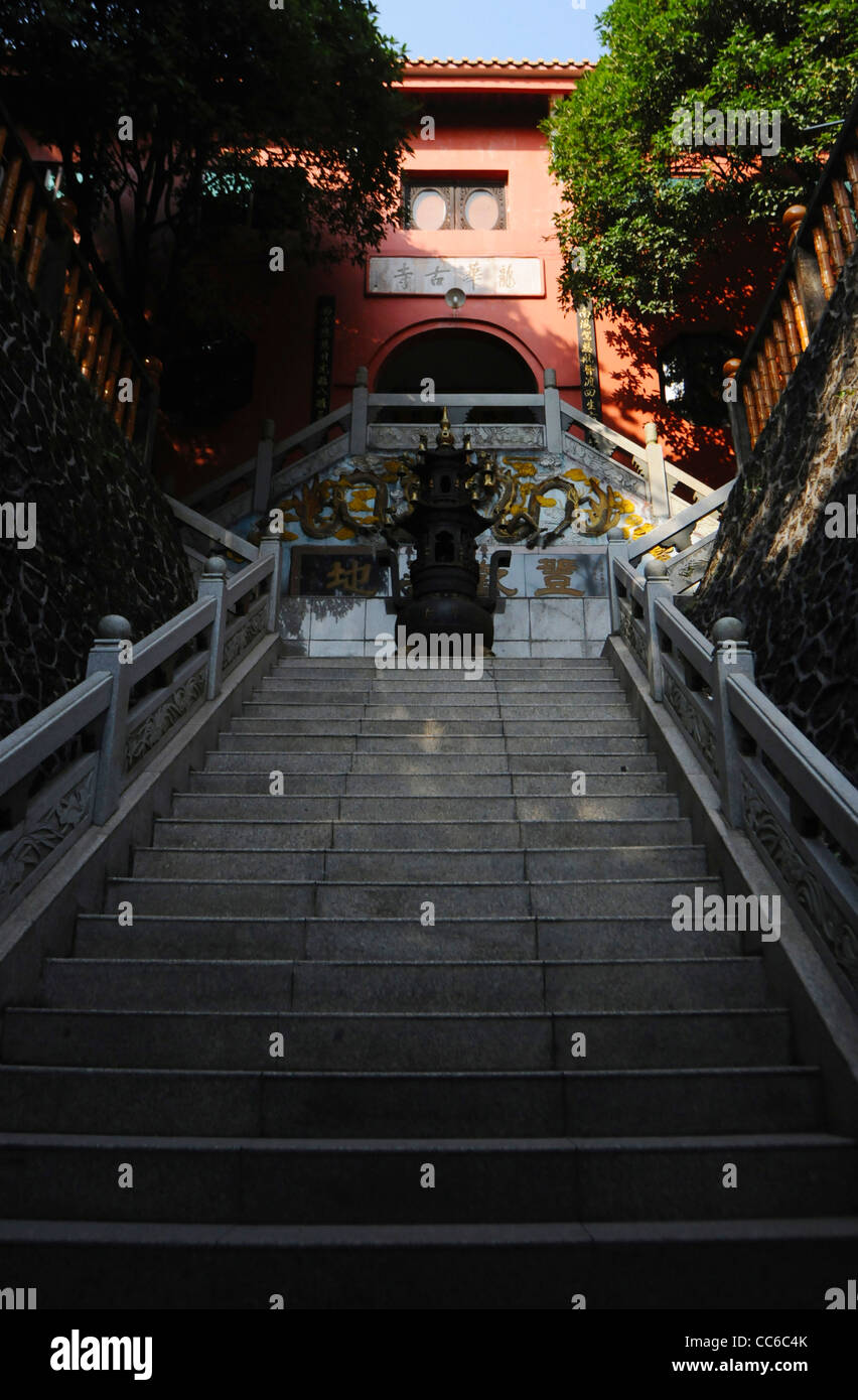 Longhua Tempel, Mt. Xishan malerischen Ferienort Guiping, Guigang, Guangxi, China Stockfoto