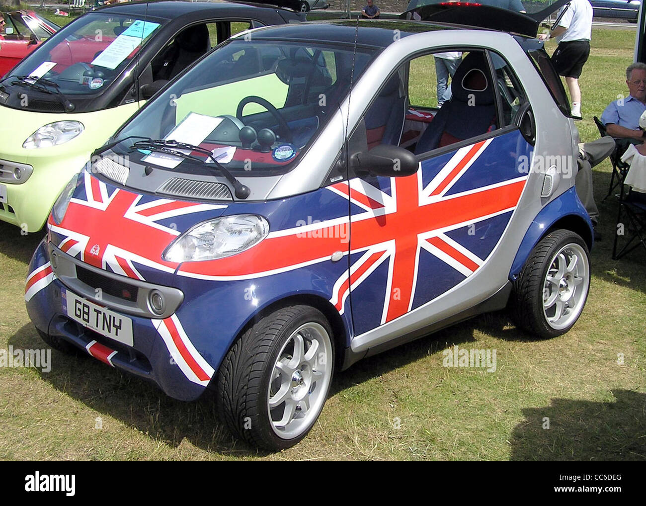 Smart CityCoupé in BristolAutoShow, die Downs, Bristol, England