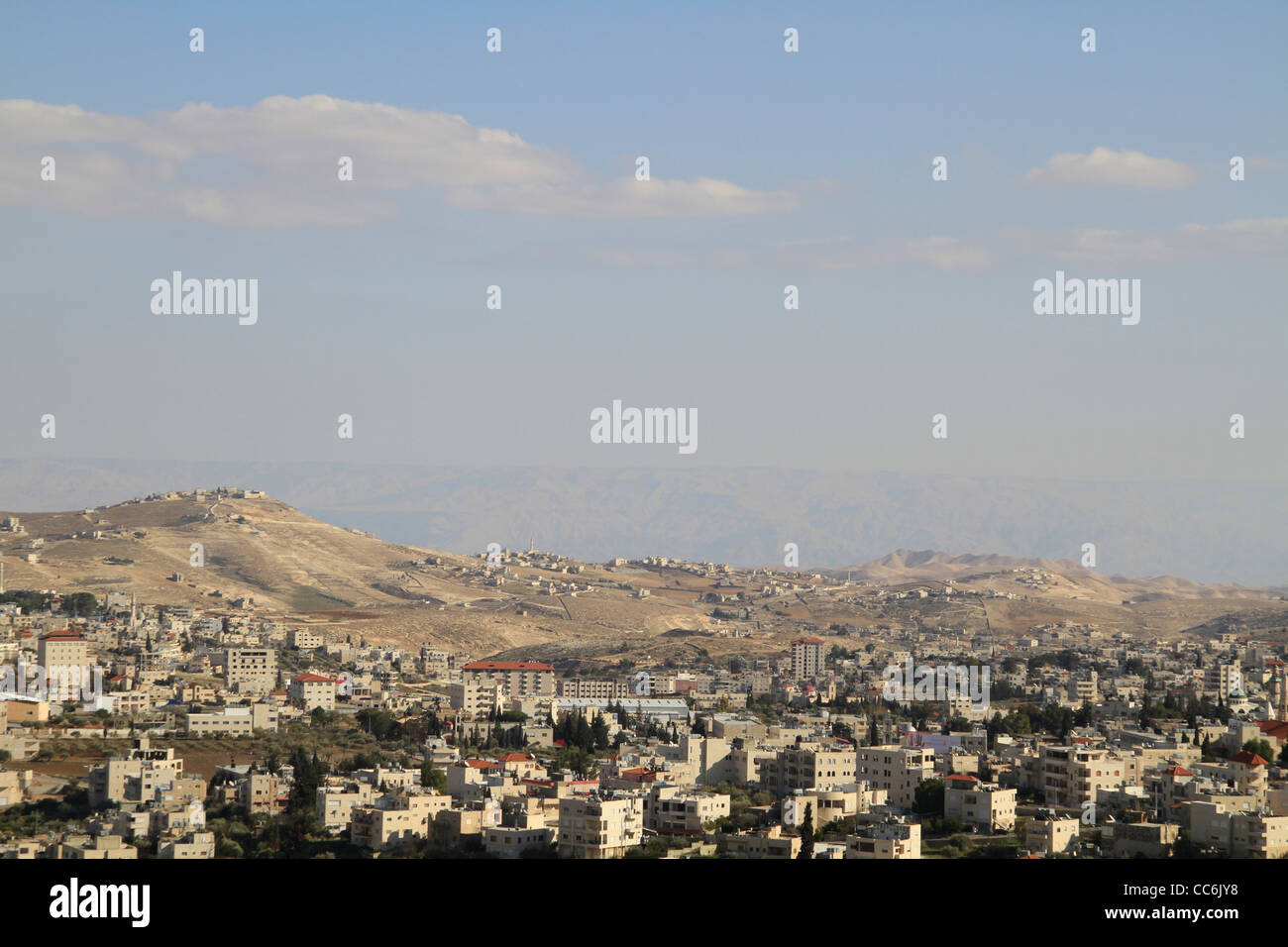 Bethlehem, einen Blick auf Beit Sahour, Website der Hirten Felder Stockfoto