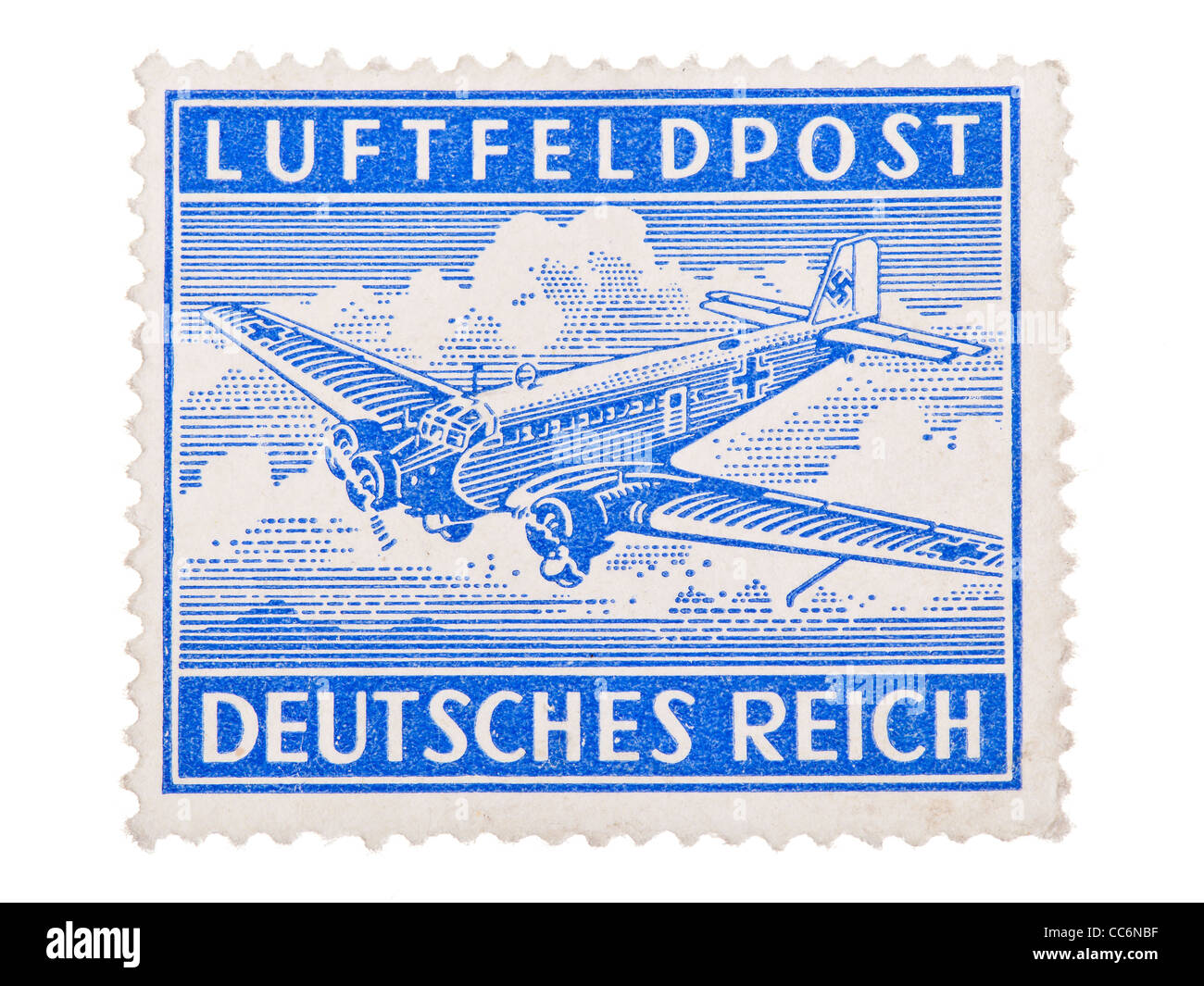 Briefmarke: Deutsches Reich, Luft-Feldpost, Ju52, 1942, mint Zustand Stockfoto