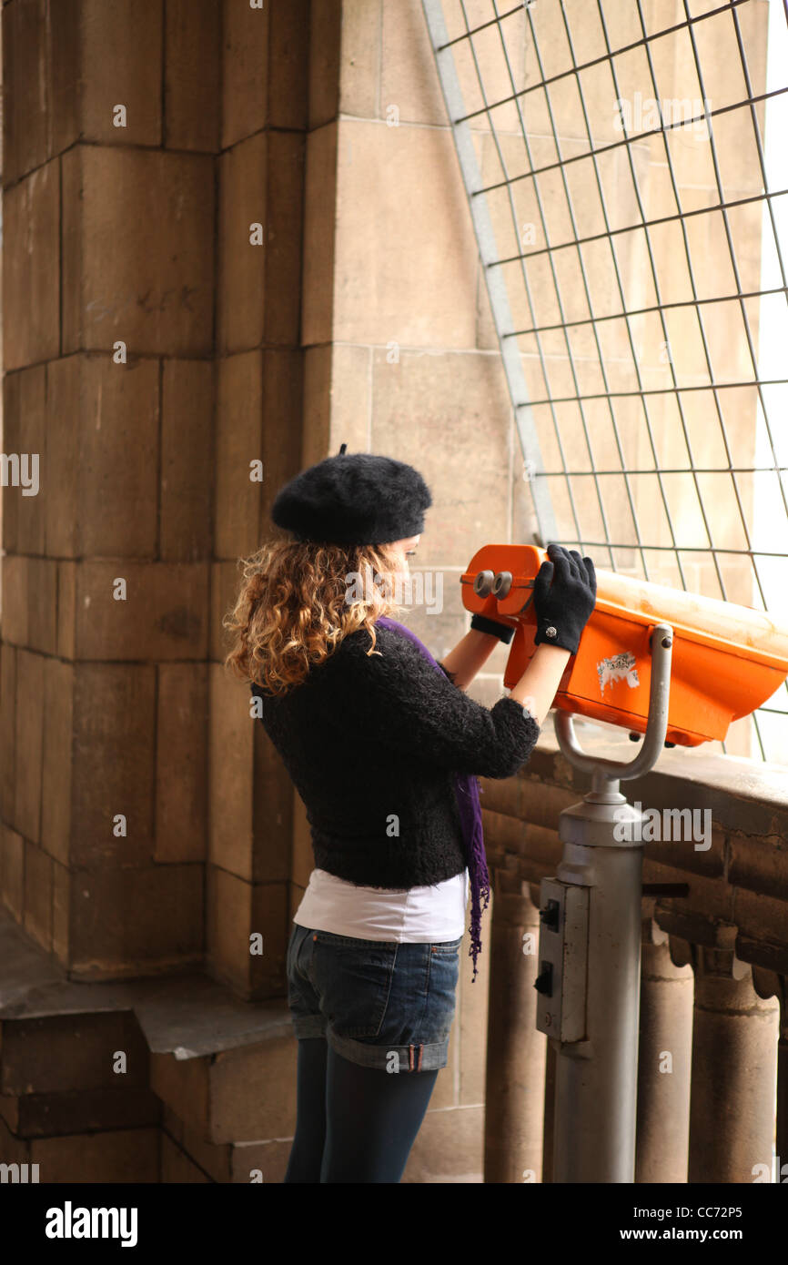 Die Beobachtung Niveau der Palast der Kultur und Wissenschaft in Warschau, Polen. Stockfoto