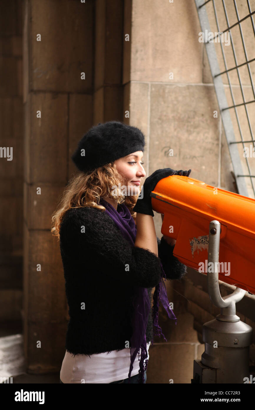 Die Beobachtung Niveau der Palast der Kultur und Wissenschaft in Warschau, Polen. Stockfoto