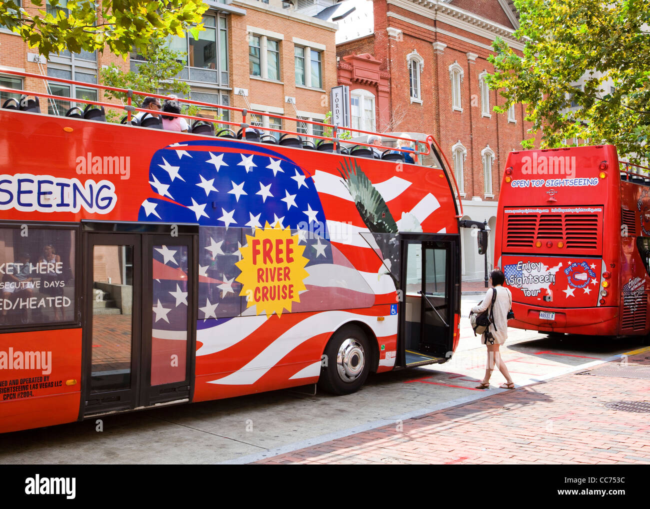Open-Top-Tour-Bus - Washington, DC USA Stockfoto