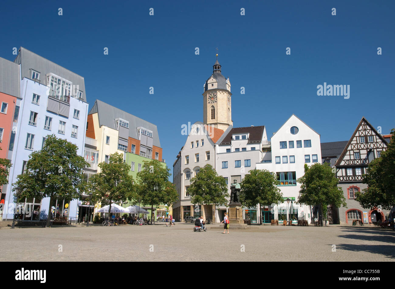 Marktplatz Marktplatz und Stadtkirche Kirche, Jena, Thüringen, Deutschland, Europa Stockfoto