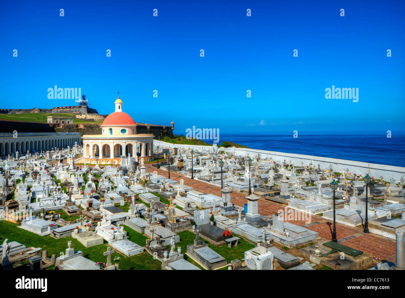 Historischer Friedhof in San Juan, Puerto Rico. Stockfoto