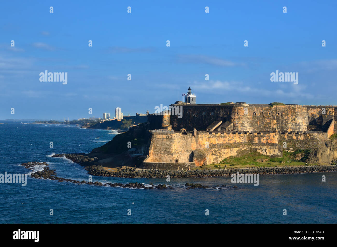 Castillo San Felipe del Morro auf der Insel San Juan, Puerto Rico. Stockfoto