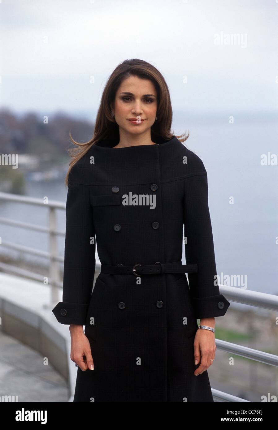 Königin RANIA von Jordanien - exklusives Porträt-Sitzung in Genf, Schweiz Stockfoto