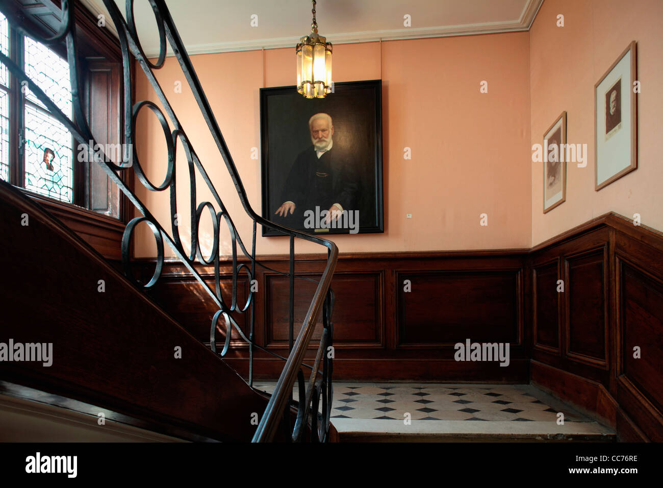 Frankreich, Paris, die Treppe des Maison de Victor Hugo-Victor Hugo Hausmuseum Stockfoto