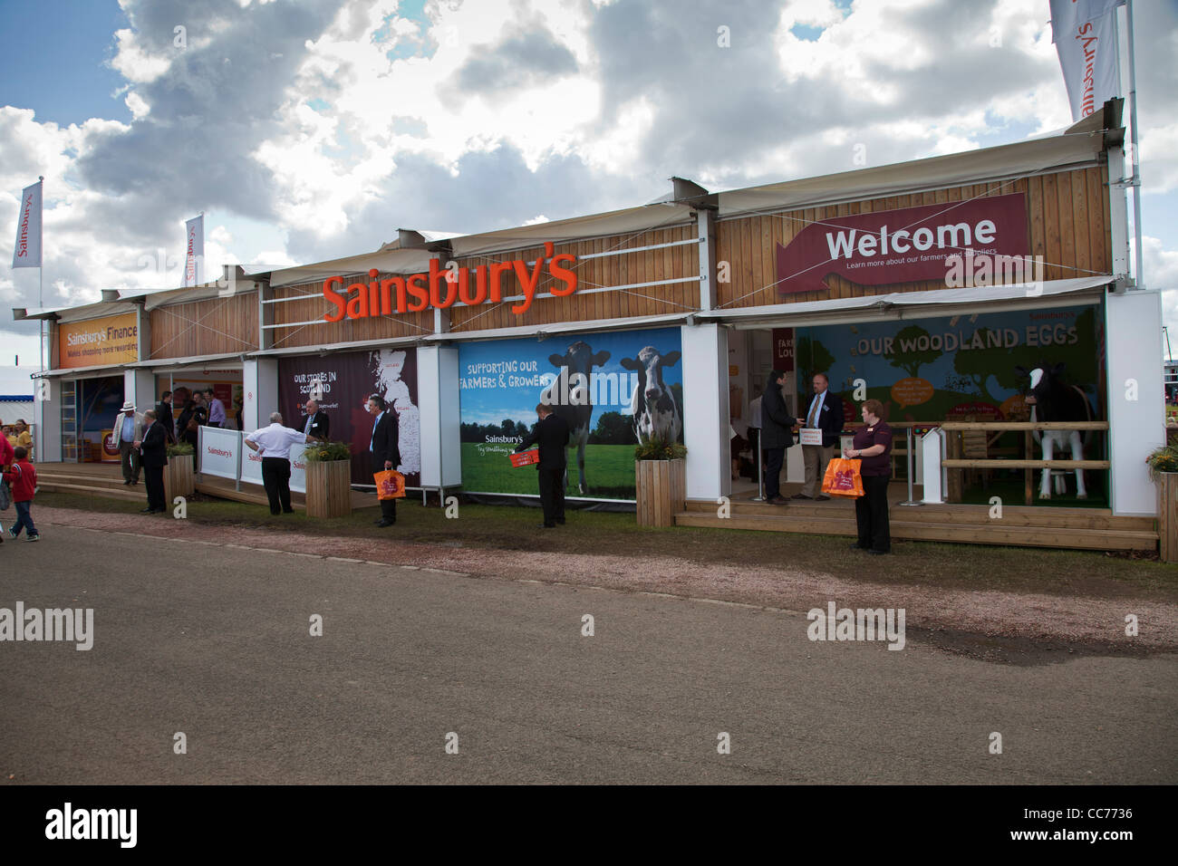 Sainsbury Stand an der Royal Highland Show, Ingliston, Edinburgh Stockfoto