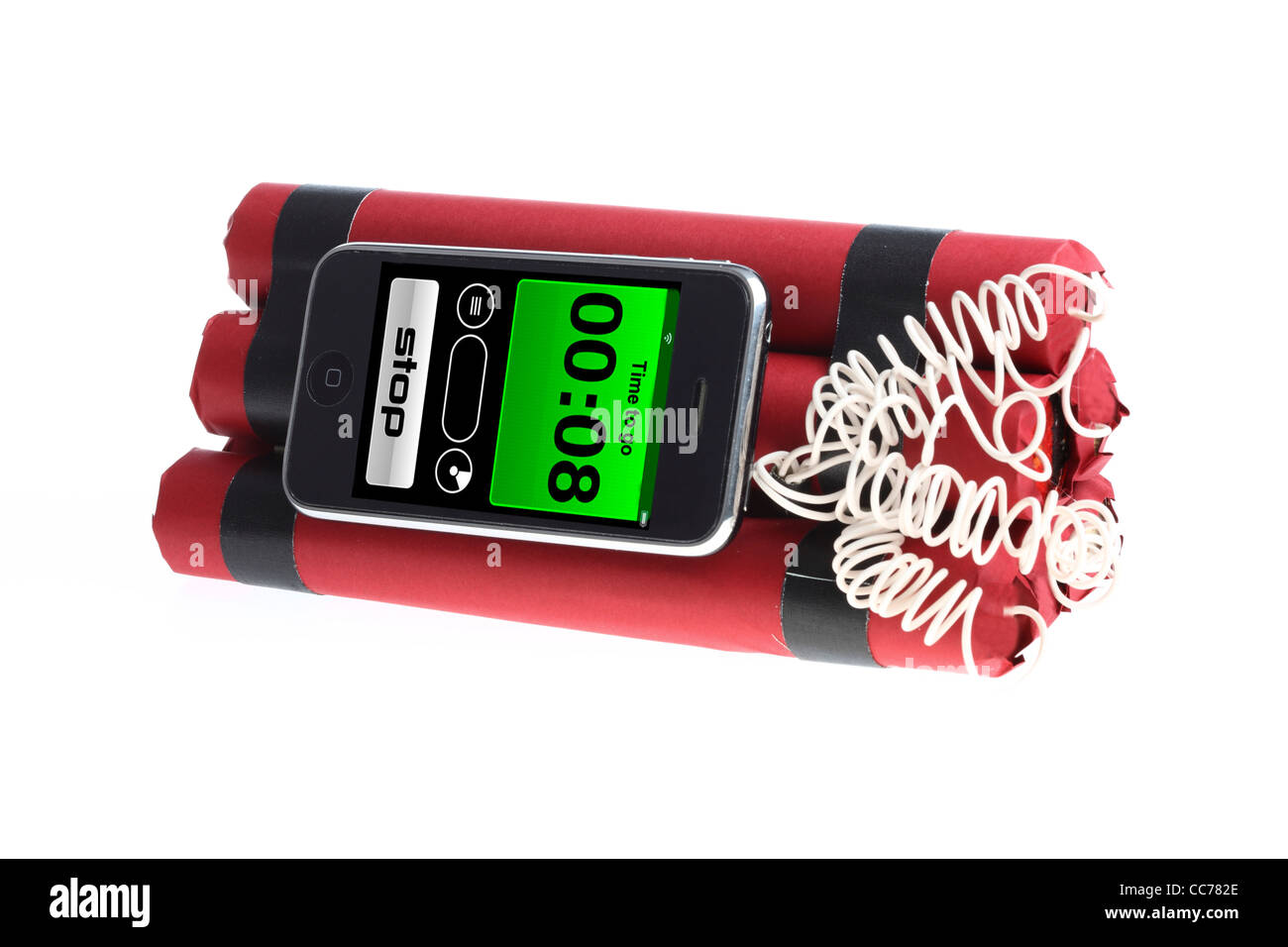 Symbolbild, Zeitbombe. Bombe remote gesteuert Sprengsatz