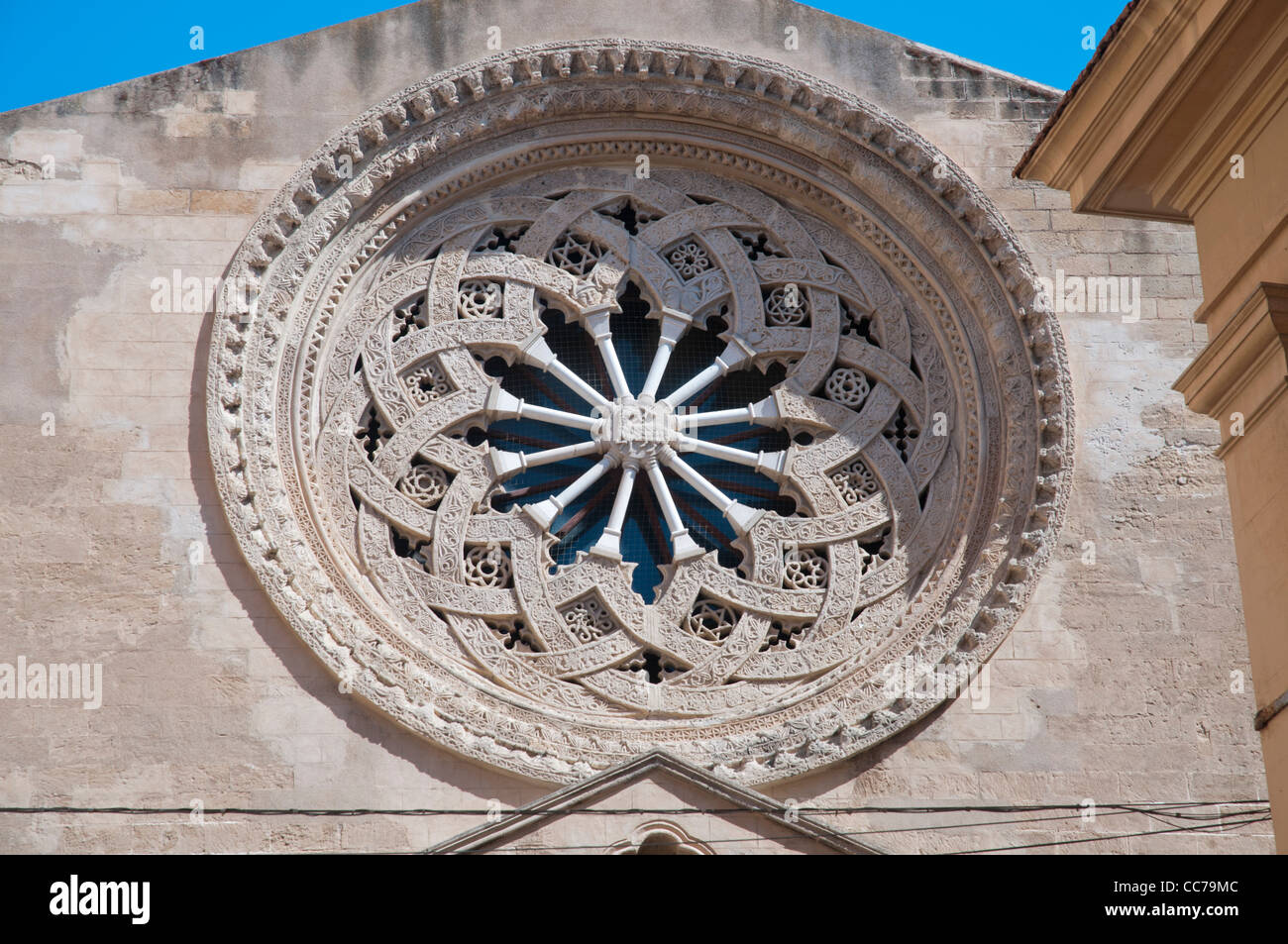 Trapani - Fassade der Kirche S. Agostino - Sankt Agustin Stockfoto